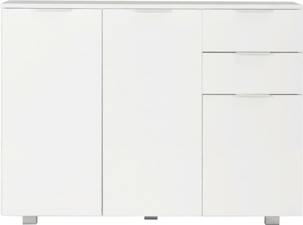 vidaXL Kredens biały wysoki połysk 107 x 35 x 76 cm Zdjęcie produktu 2