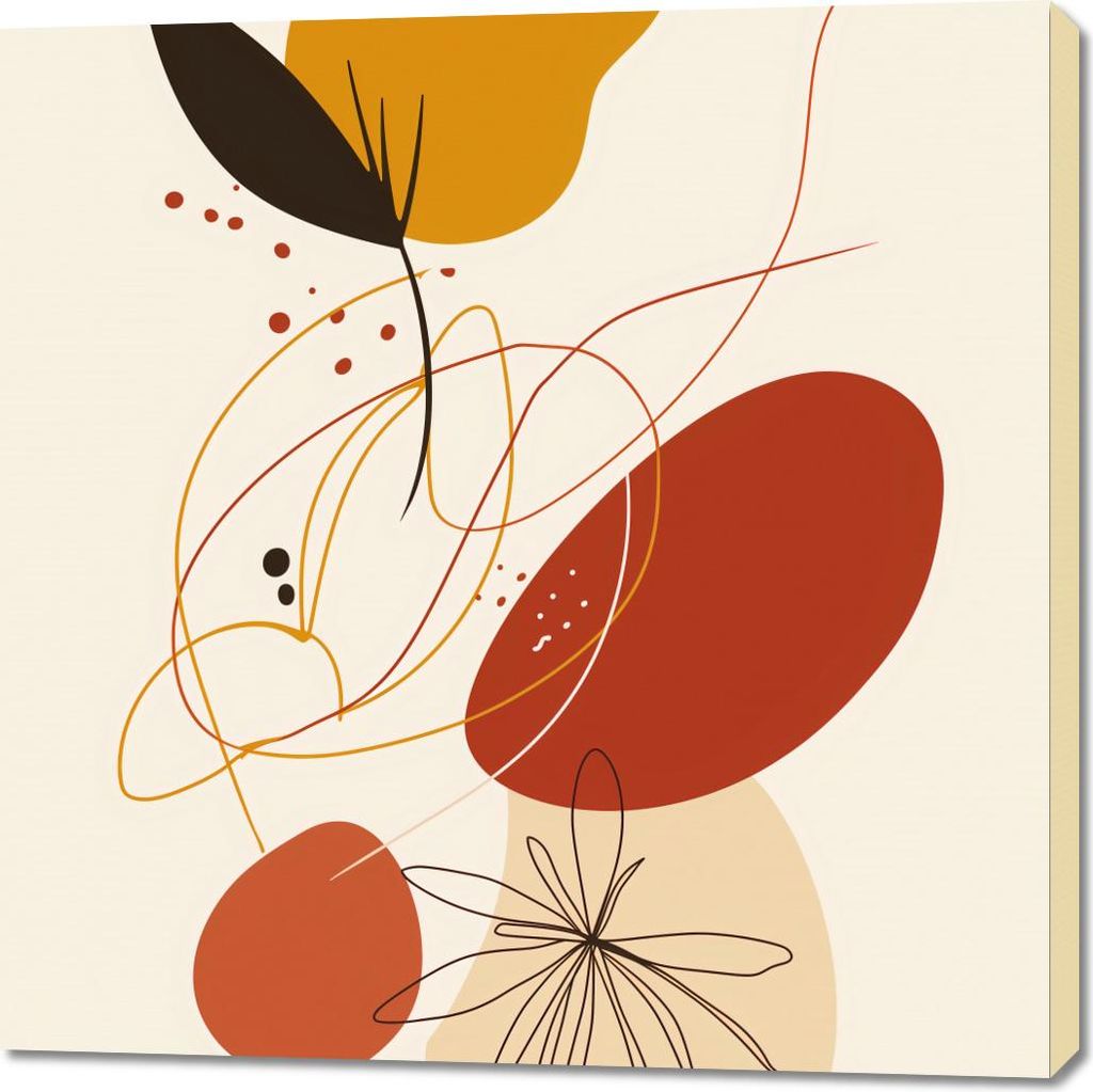 Bild 100x100cm Melodie der bunten Herbstfarben