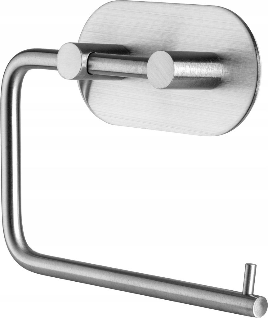 KADAX Toilettenpapierhalter "Still", Papierrollenhalter aus Metall, Selbstklebend, silber