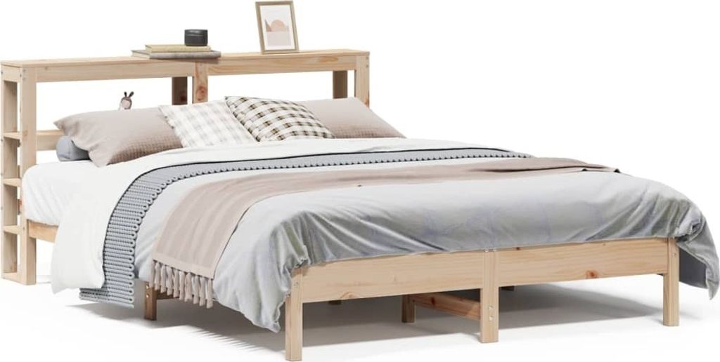Maison Exclusive - Massivholzbett ohne Matratze 140x200 cm Kiefernholz