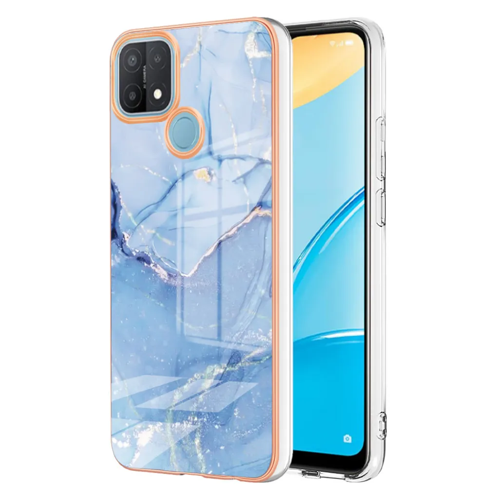 Custodia Protettiva TPU per OPPO A15S / A15 Blu Antiurto Bumper