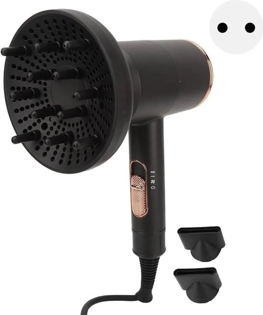 Sèche-cheveux ionique 2000W anti-frisottis format compact et transportable - 3