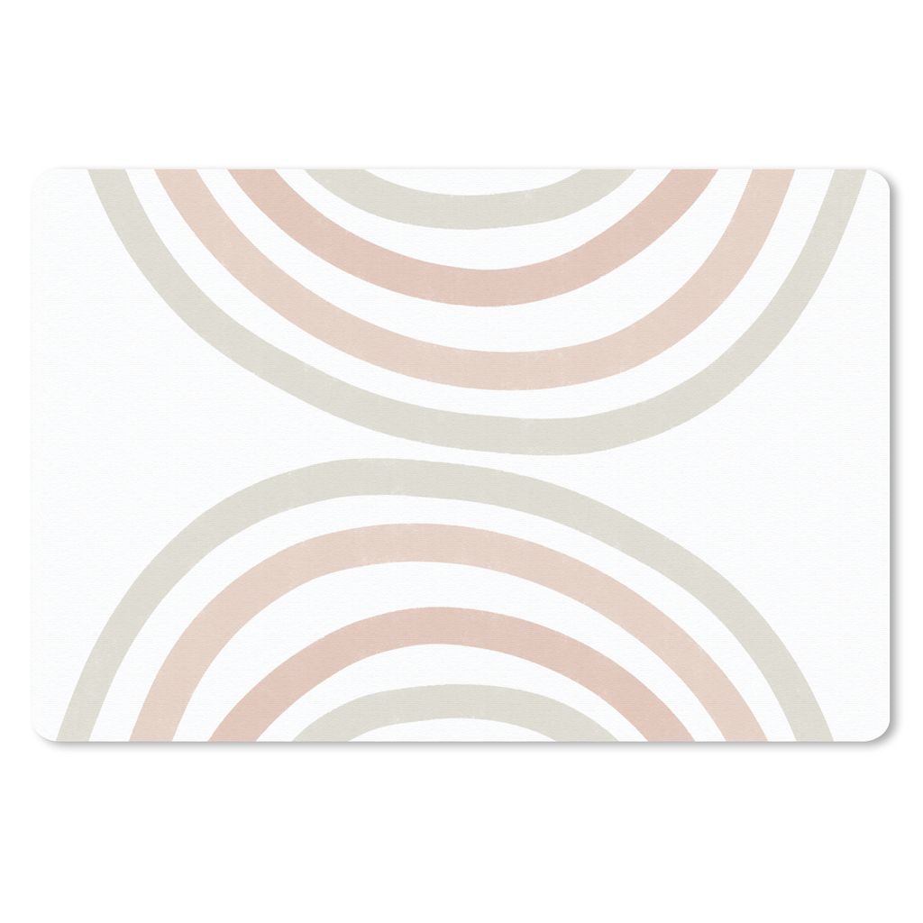 MuchoWow Schreibtischunterlage Regenbogen - Design - Pastell 60x40 cm - XXL Mauspad - Großes Mauspad