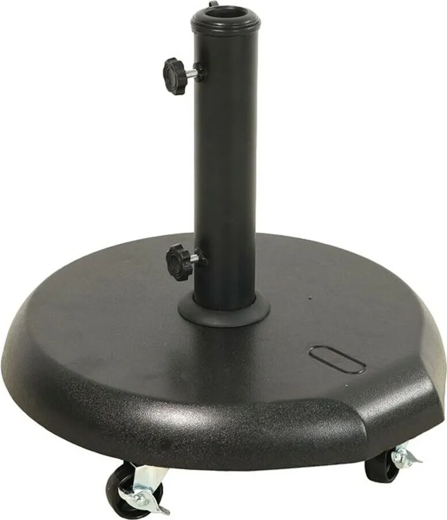 Pied de parasol noir roulettes - Fini les supports lourds impossibles à déplacer