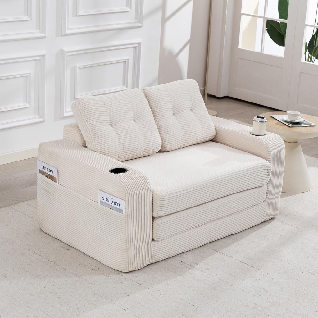 okwish Zweisitziges Sofa,Modulares Sofa mit Getränkehaltern Produktbild 