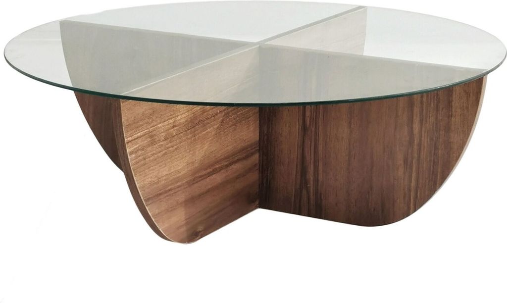 Skye Decor, Lily - Walnut, Couchtische, Nussbaum, Glas, 90 Produktbild 