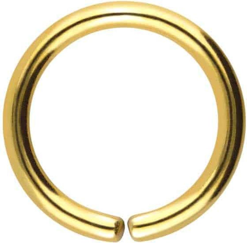Titan O-Ring - biegbar Gold Innendurchmesser: 6mm + Stabstärke: 1mm