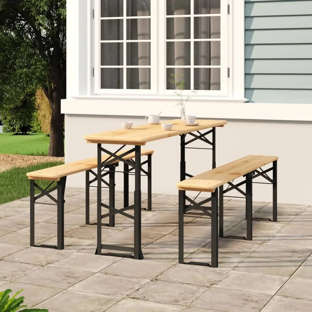 Table de Jardin Pliante 170 cm idéale pour Barbecue et Fêtes en Famille