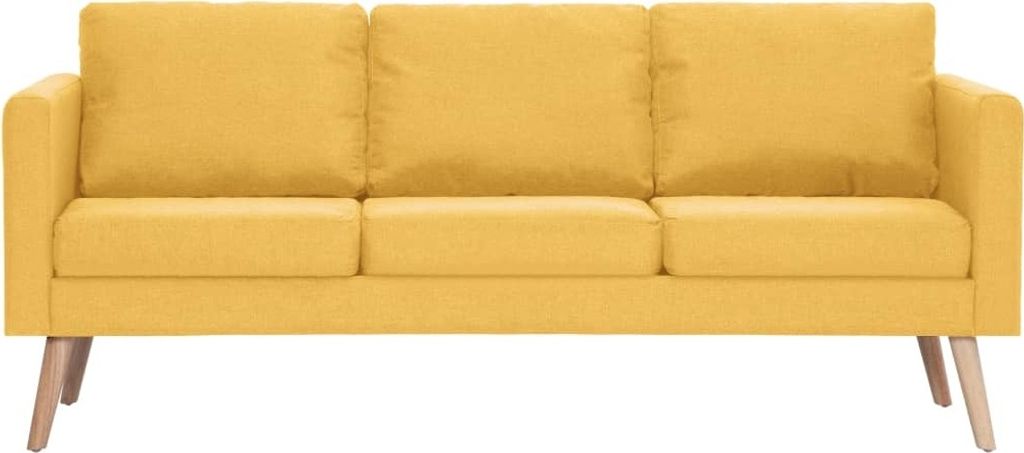 "Winterschlussverkauf " 3-Sitzer-Sofa - CLORIS - Couchgarnitur - Sofa Set Sitzmöbel - Stoff Gelb - 168 x 70 x 73 cm - NeuMöbel6838486