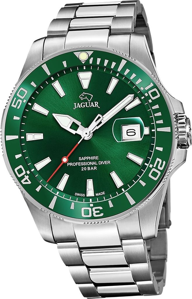 Jaguar Edelstahl Herren Uhr Analog Luxus silber Pro Diver D2UJ860/B