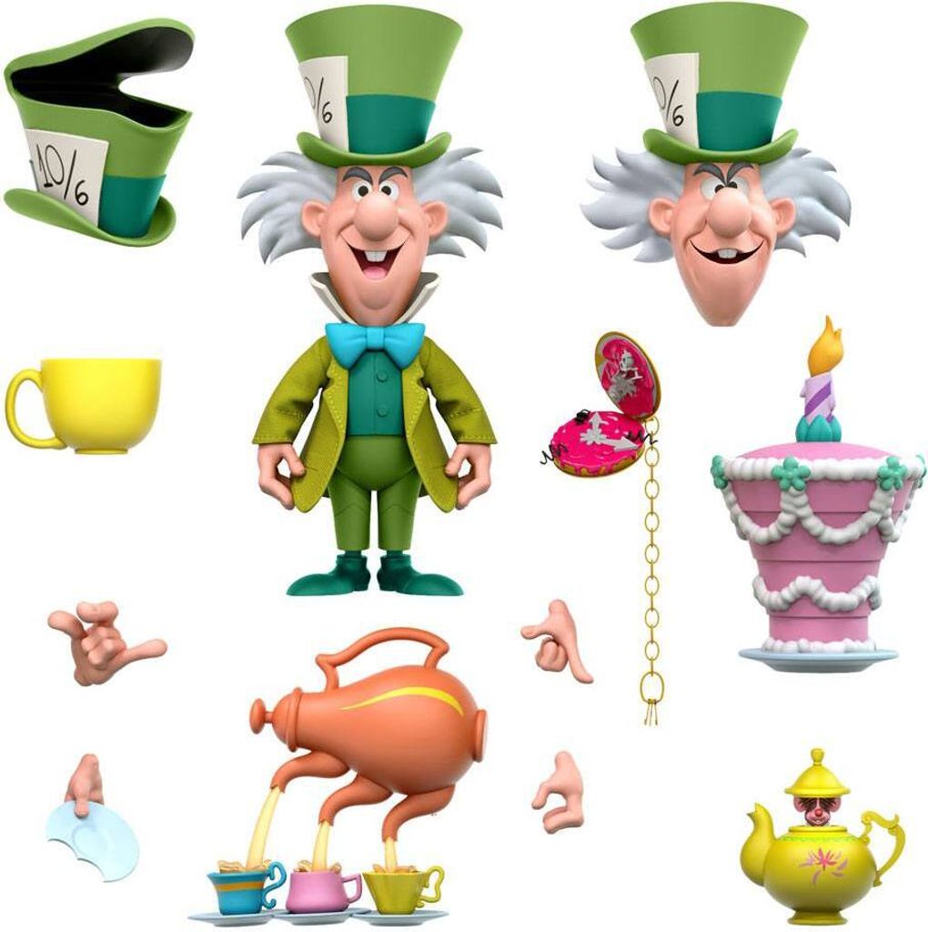 Super7 - Alice im Wunderland Disney Ultimates Actionfigur The Tea Time Mad Hatter 18 cm