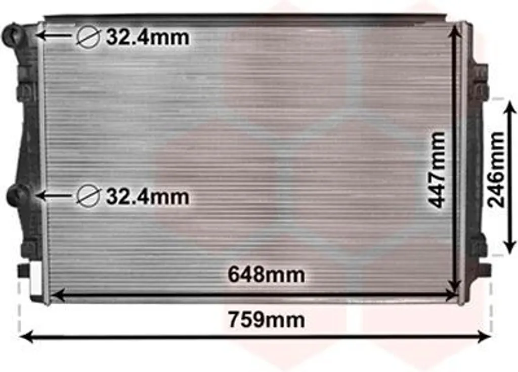 Radiateur moteur VAN WEZEL 58002344 pour VW Golf VII et Passat Variant
