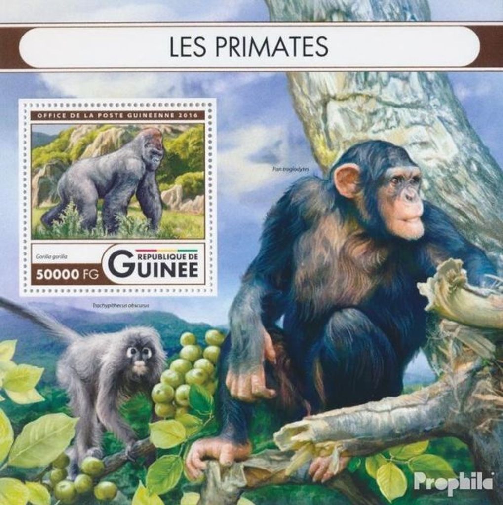 Briefmarken Guinea 2016 Mi Block 2710 (kompl. Ausgabe) postfrisch Primaten