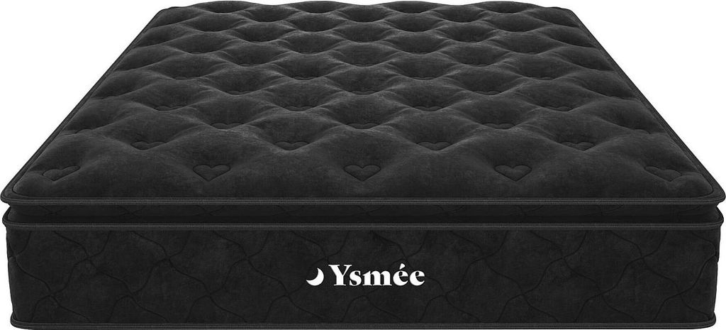Taschenfederkernmatratze mit integrierter Matratzenauflage - BLACK DREAM von YSMÉE - 160 × 200 cm