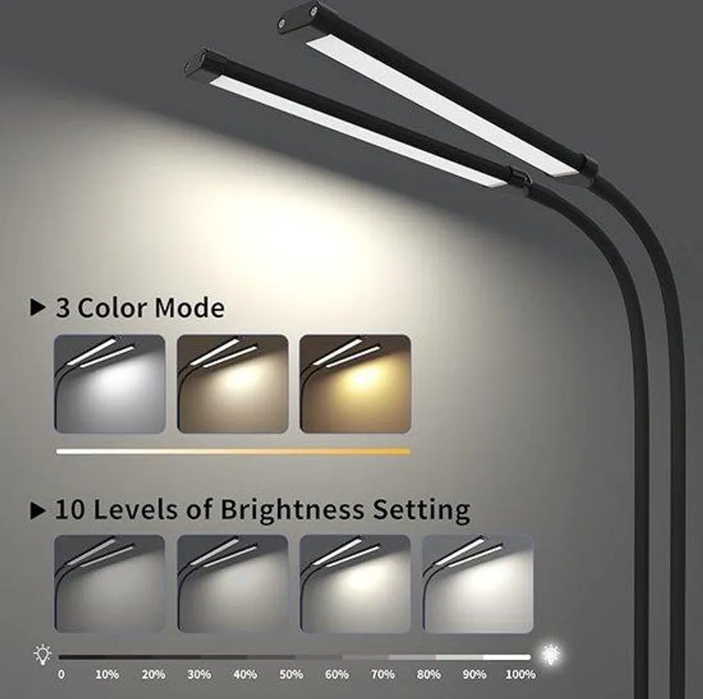 Lampe de travail LED pour petit bureau - Luminaire compact Space Saving