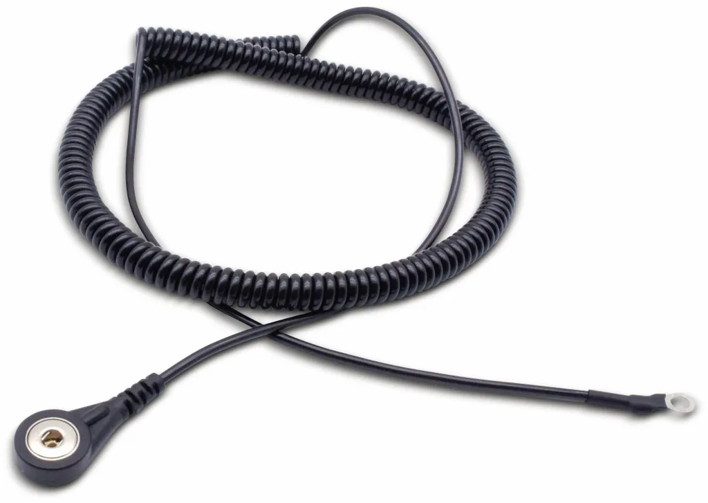 QUADRIOS, 1903EC022, cavo a spirale 3,6 m pulsante 4 mm / anello 4 mm