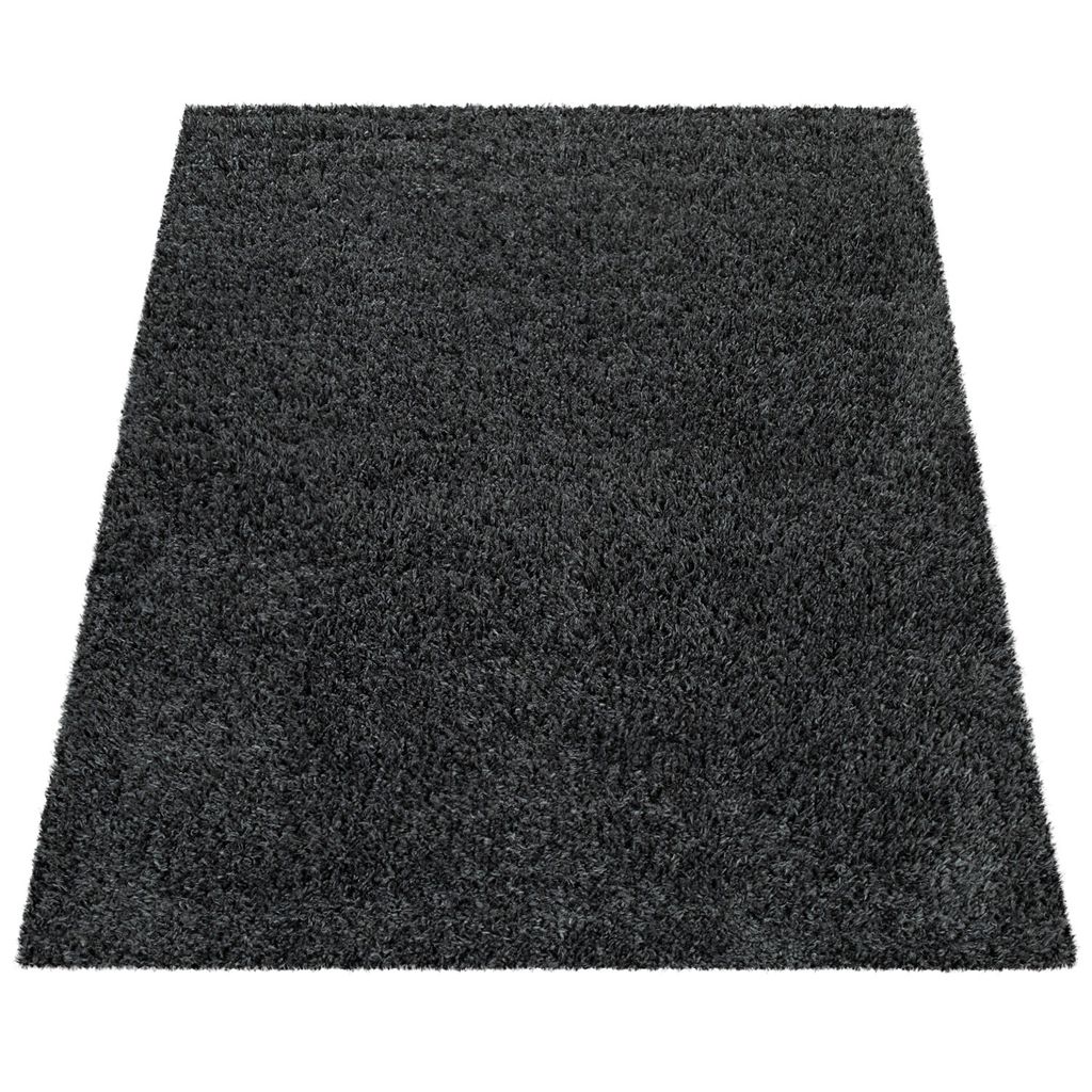 Shaggy Teppich Hochflor Flauschig Wohnzimmer Uni In Versch. Produktbild 