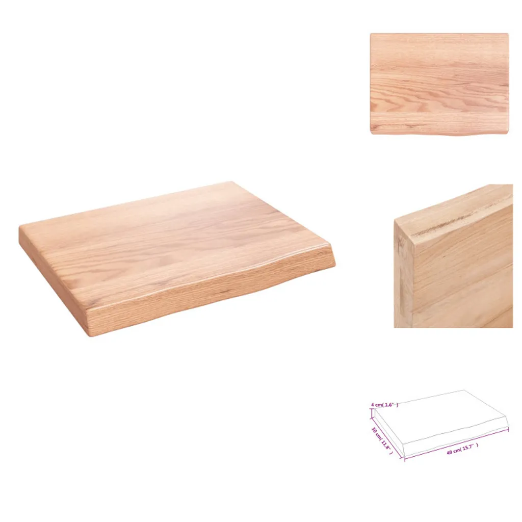 Ripiano a Muro vidaXL Legno Rovere 40x30 - Mensola Solida Massiccia