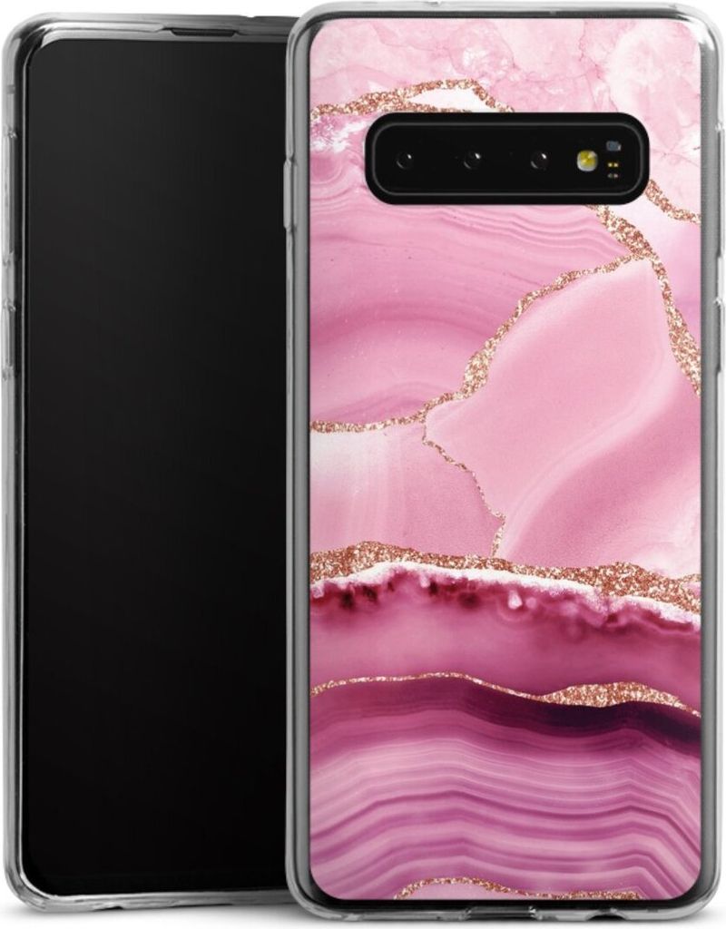 DeinDesign Slim Hülle für Samsung Galaxy S10 Silikon Case Ultra Dünn Handyhülle Glitzer Look Marmor Meerjungfrau