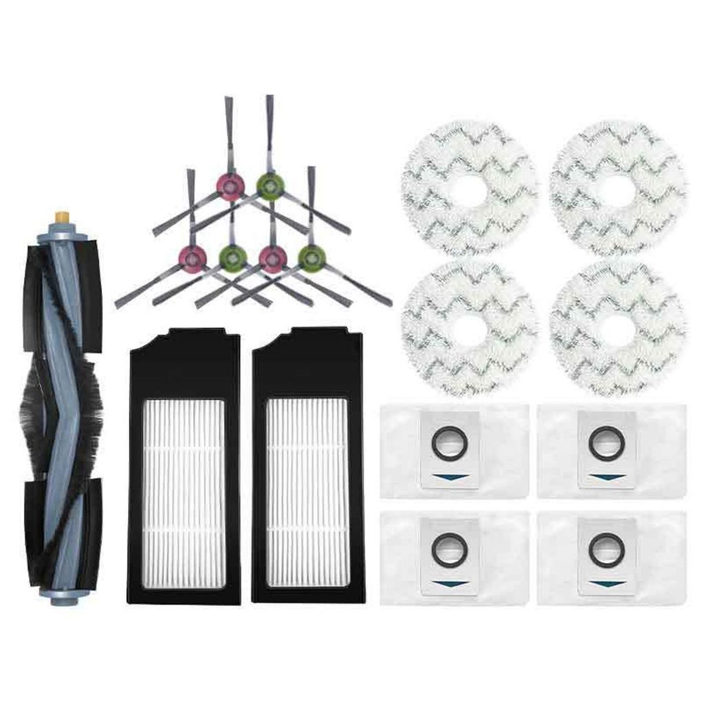 Zubehör Set Ersatzteile Kit für Ecovacs Deebot X1 OMNI Plus Turbo Bürste Beutel, Menge:14 in 1 Set