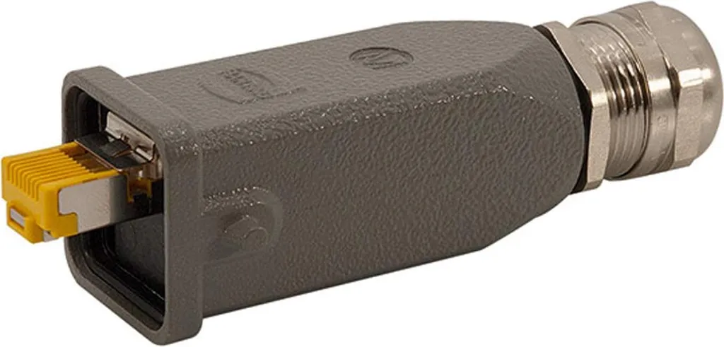 Fiche RJ45 industrielle HARTING 8 points raccordement IDC Cat6 haut débit