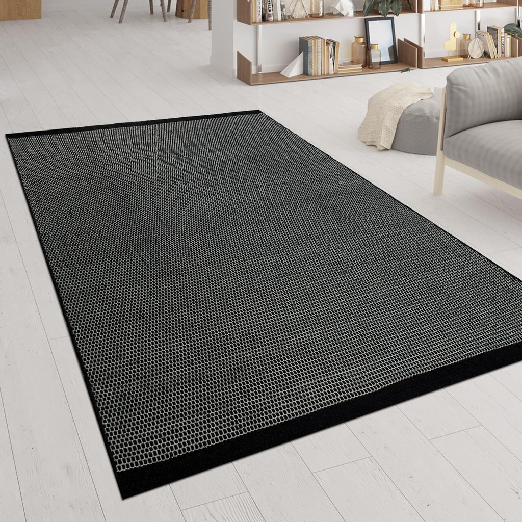 Handgewebter Teppich Flachgewebe Skandinavischer Look Produktbild 