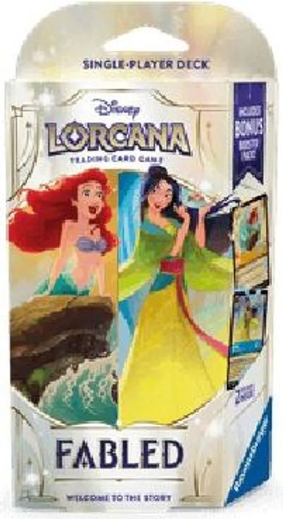 Lorcana Starter Deck Incolore Fabled - Deck Ambre et Saphir Stratégique