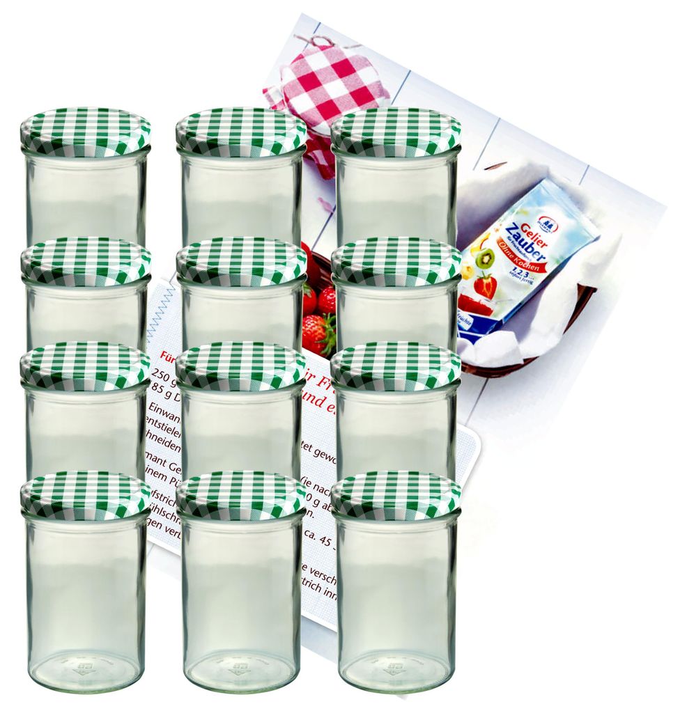 12er Set Sturzglas 435 ml Marmeladenglas Einmachglas Produktbild 