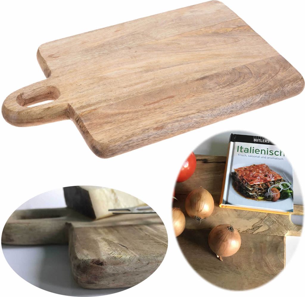 LS-LebenStil Mango Holz Schneidebrett 32cm Vesperbrett Produktbild 