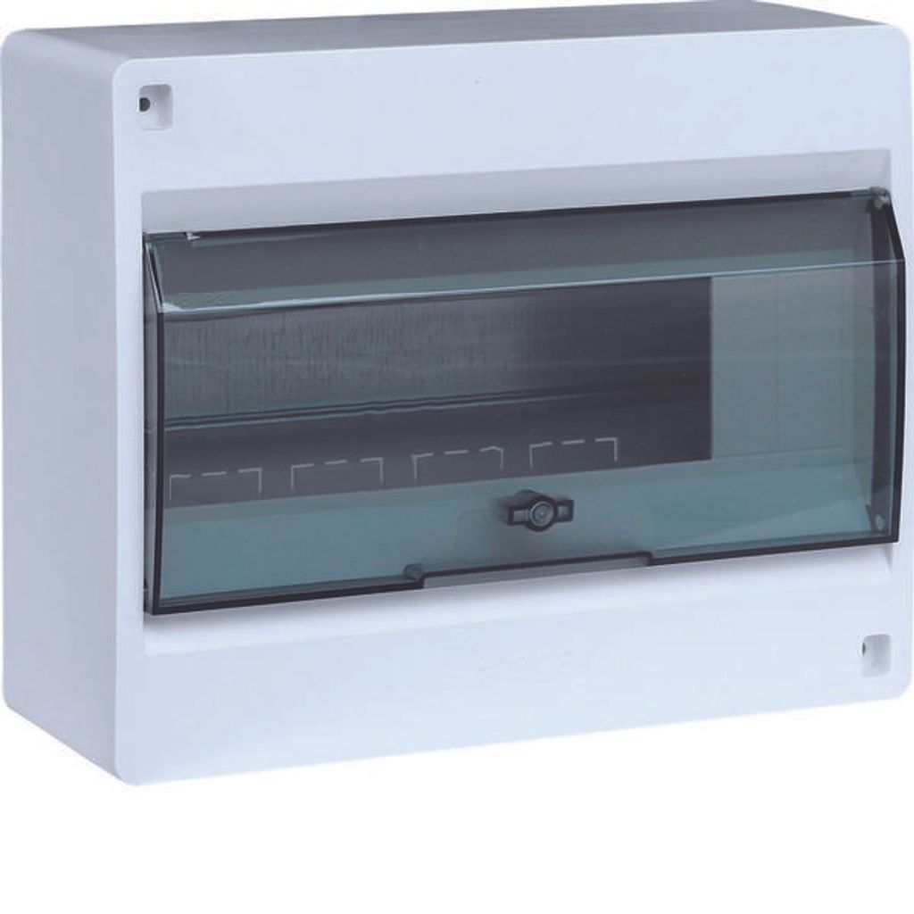 HAGER IC2 Verteiler 1x10 Aufputz IP40 Tür transparentne VD110TP