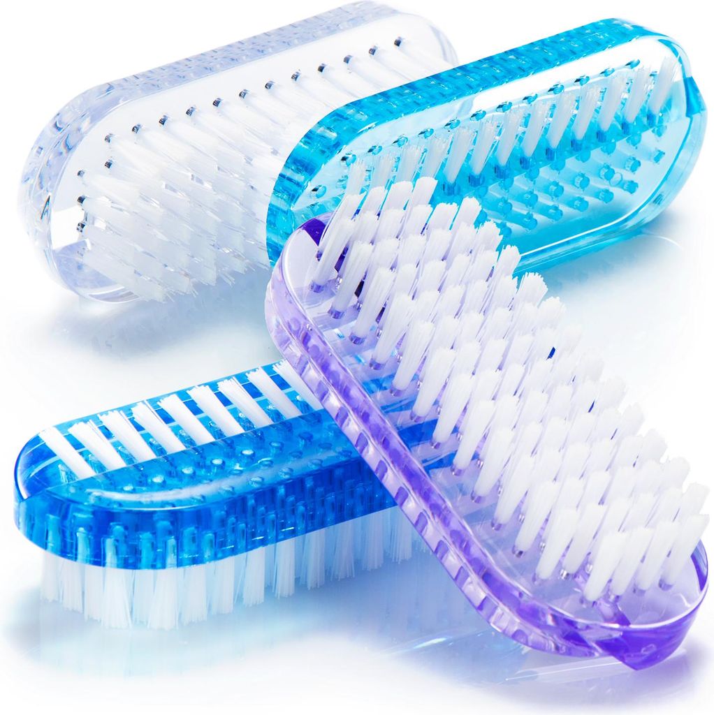 com-four 4x Handwaschbürste in bunten Farben - Nagelbürsten für Hand- und Nagel-Reinigung - Reinigungsbürste für Hände und Fingernägel - R...