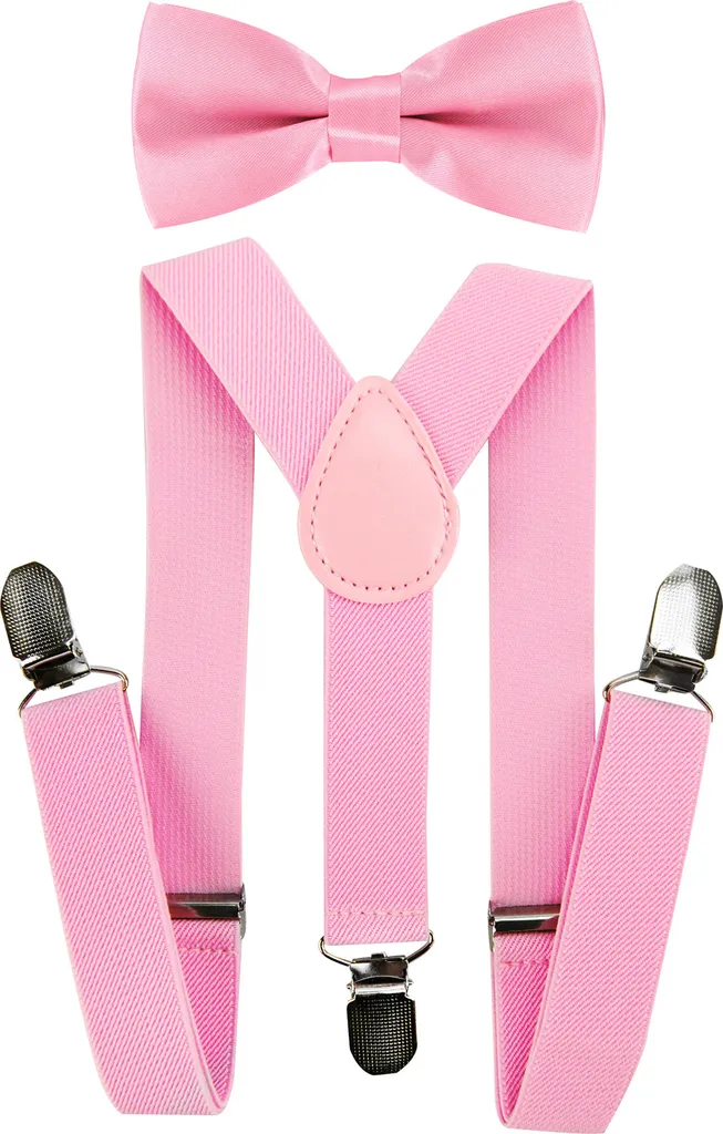 Bretelle E Papillon Per Bambini: Set Elegante In Ecopelle Bianca!