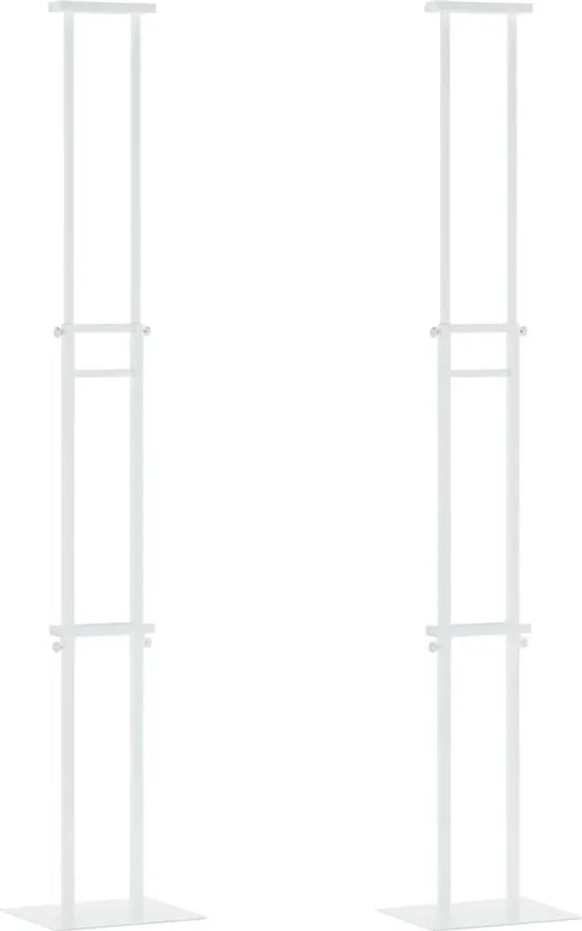 Totem d'exposition Blanc en Acier 210 cm vidaXL pour PLV - 2 Pcs