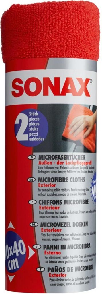Sonax MicrofaserTücher, Auto, Trockentuch, Körper, Rot, Produktbild 