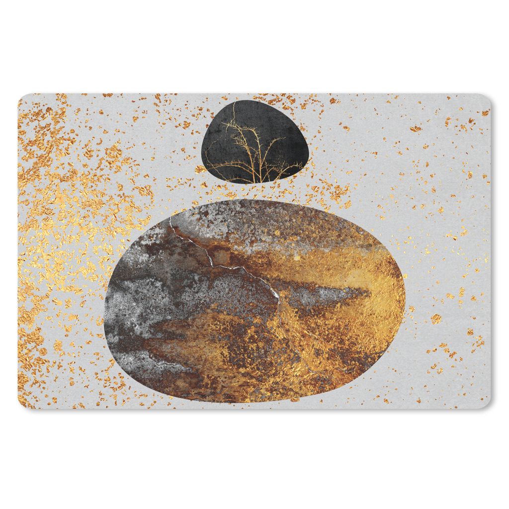 MuchoWow Mauspad Mousepad Abstrakt - Raum - Gold 27x18 cm - Mousepads - Maus Mat - Pad - Mausunterlage - Büroartikel - Desk Matten