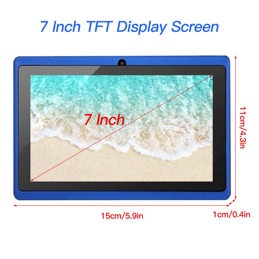 7 Zoll Kinder Tablet Android 4.4 Tablet PC mit Dual-Kameras Produktbild 5