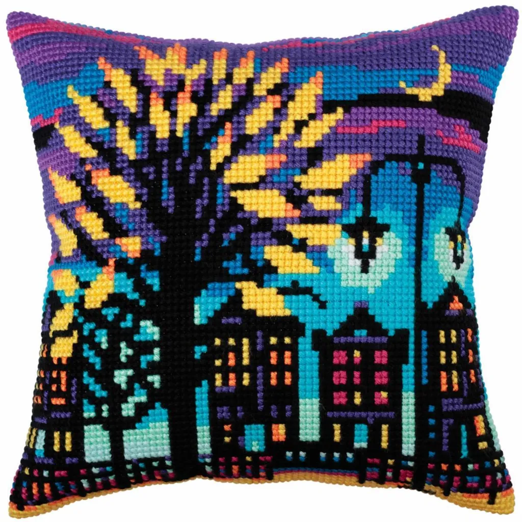 Kit broderie point de croix pour coussin 40x40cm - CdA Twilight 5285