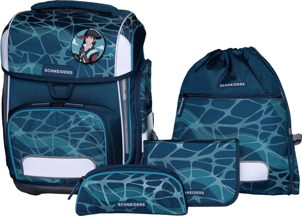 Set de Cartable Ergonomique 9 Pièces Schneiders Ergolite Cool Pool CP