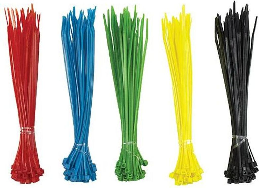 Satz von Kabelbindern 150x2,5 mm, 200 Stk., Multicolor