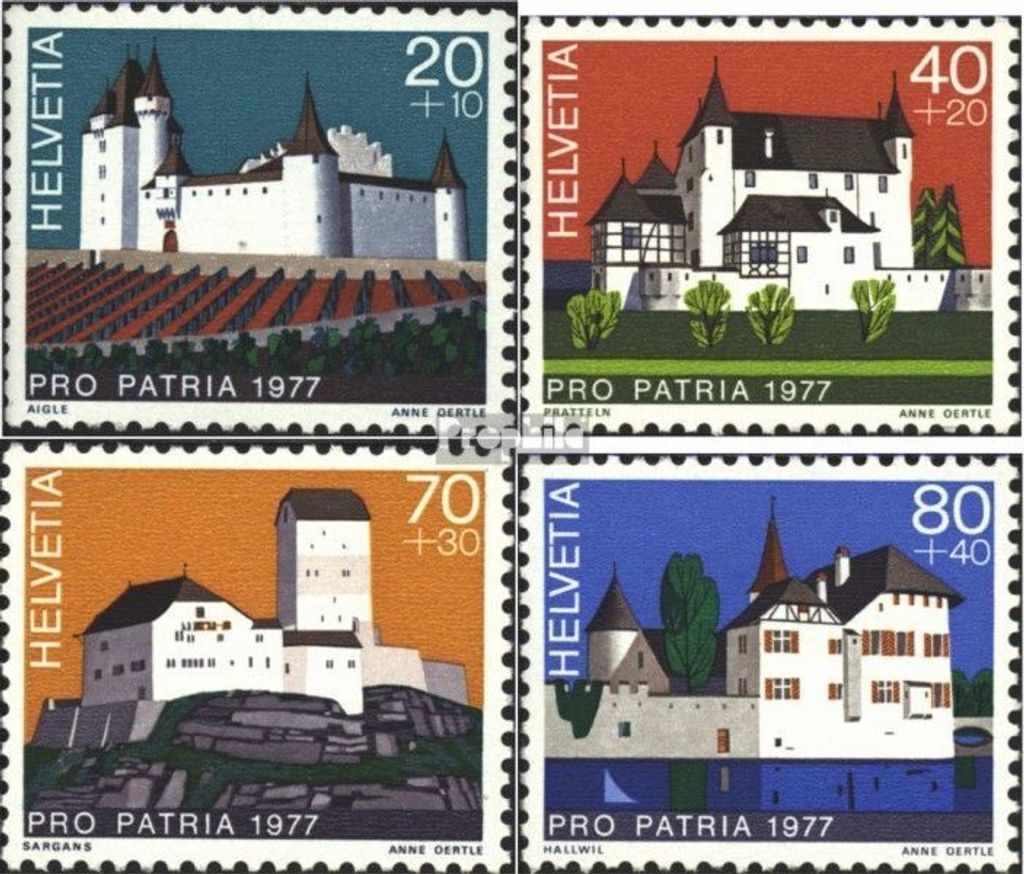Briefmarken Schweiz 1977 Mi 1096-1099 (kompl.Ausg.) gestempelt Pro Patria