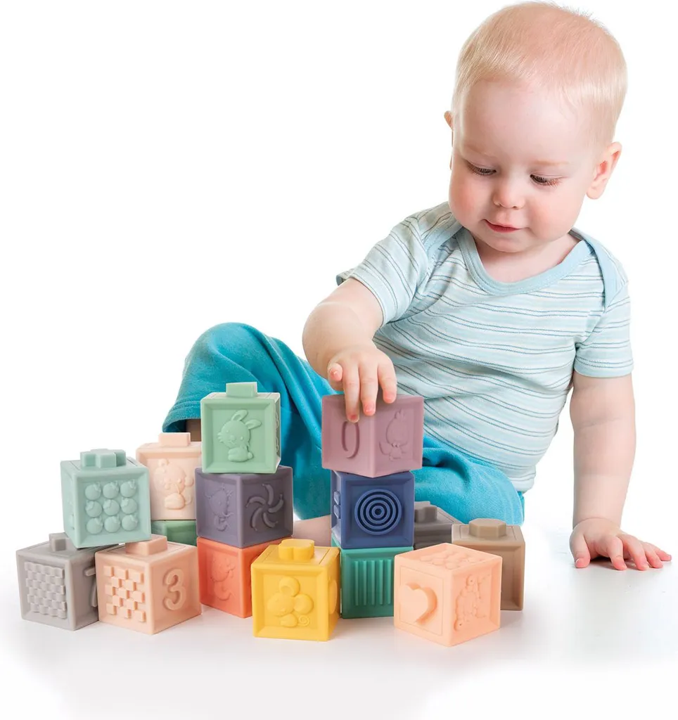 Blocs de construction texturés et souples Canpol Babies pour l'éveil 12pc - 6