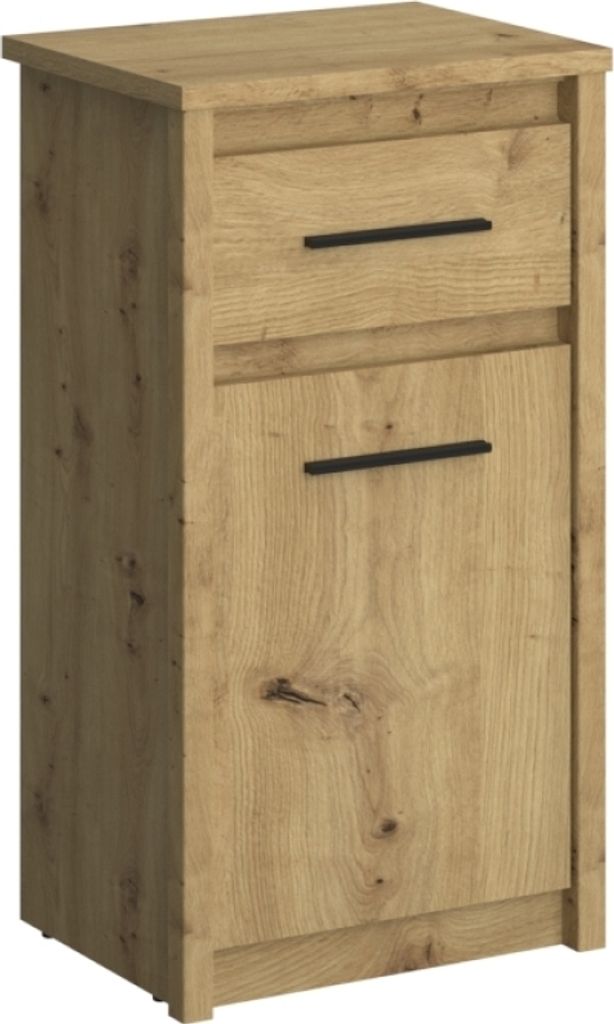 Kondela Eintürige Kommode mit Schublade Airon 1D1S – Artisan-Eiche