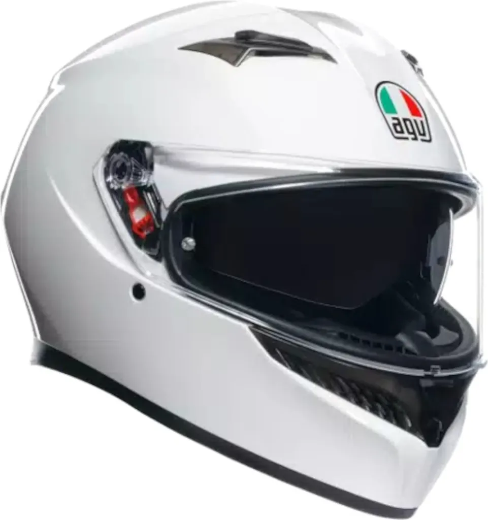 Casque de moto intégral AGV K3 coloris blanc brillant en taille XL 61/62