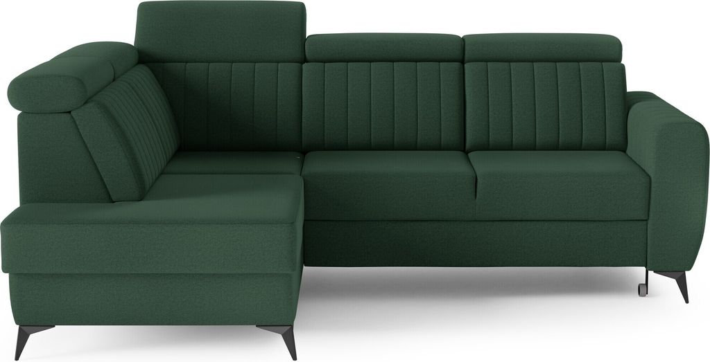 Couch für Wohnzimmer, Samstoff, Ecksofa mit Schlaffunktion und Bettkasten, Schlafsofa, Sofagarnitur, L Sofa Eckcouch L-Form Wohnlandschaft mit Bet...