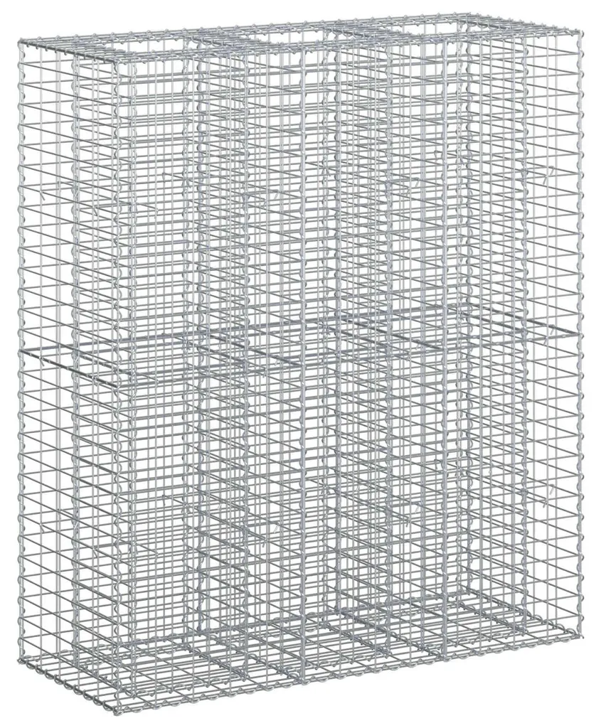 vidaXL Gabions pour potager surélevé 2 pcs Argent 130 x 50 x 150 cm