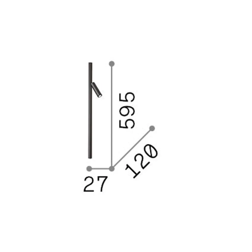 Applique moderne Syntesi Métal Blanc LED 3W 3000K pour mur intérieur