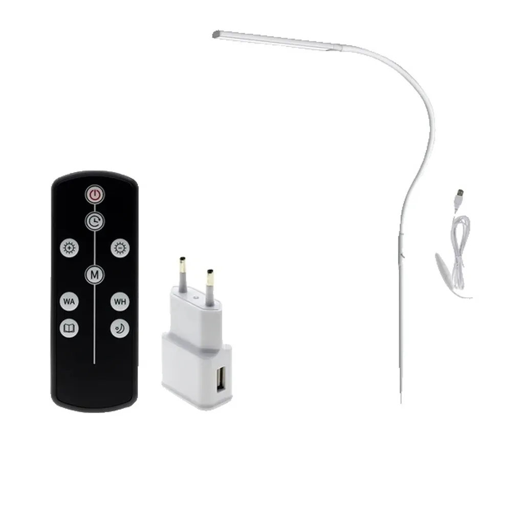 Luminaire de bureau ergonomique blanc - Lampe de sol pour travail et étude