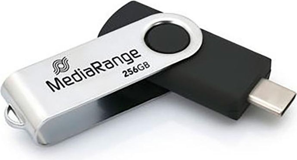 MediaRange MR1955 MediaRange USB-Stick schwarz, silber 256 Image du produit 