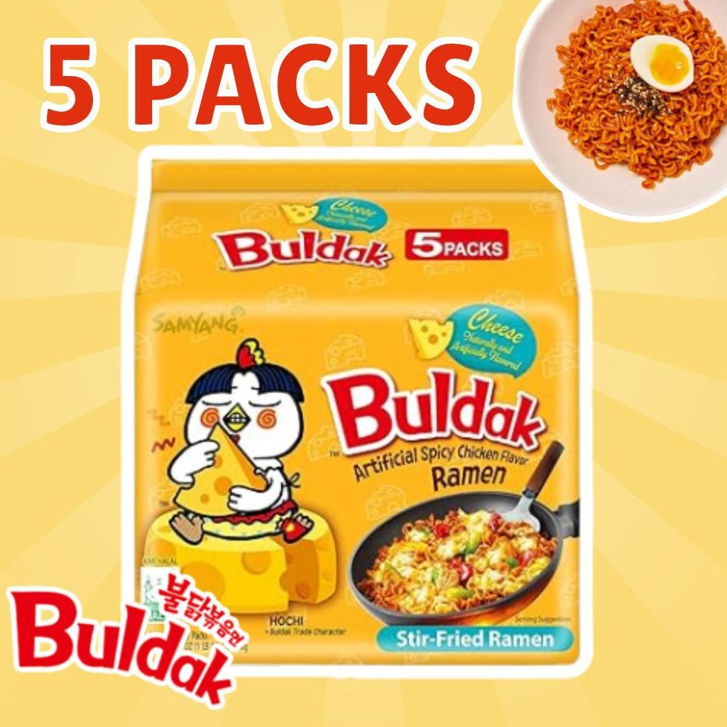 5x Samyang Bildak Cheese Instant Nudeln – 5x130g, Cremiger Produktbild 