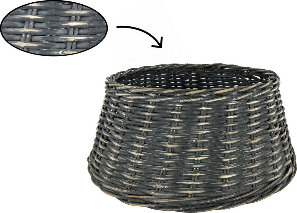 Bomclap Weihnachtsbaumrock Rattan - 70x50x26cm Natürliche Baumständer Hülle Für Weihnachten